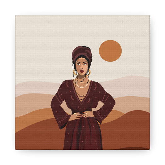Sand Woman Desert Boho Style Art Canvas Aesthetic Canvas Gallery Wraps