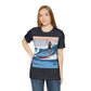 Serenity by the Sea Woman Surfing Art Unisex Jersey Short Sleeve T-Shirt