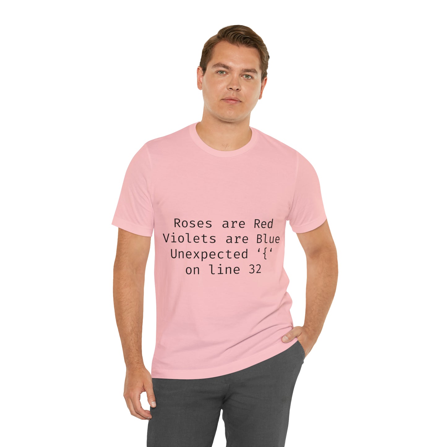 Roses are Red Programming IT for Computer Security Hackers Unisex Jersey Short Sleeve T-Shirt