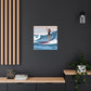 Serenity by the Sea Woman Surfing Art Canvas Aesthetic Canvas Gallery Wraps