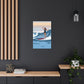 Serenity by the Sea Woman Surfing Art Canvas Aesthetic Canvas Gallery Wraps