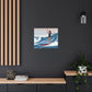 Serenity by the Sea Woman Surfing Art Canvas Aesthetic Canvas Gallery Wraps