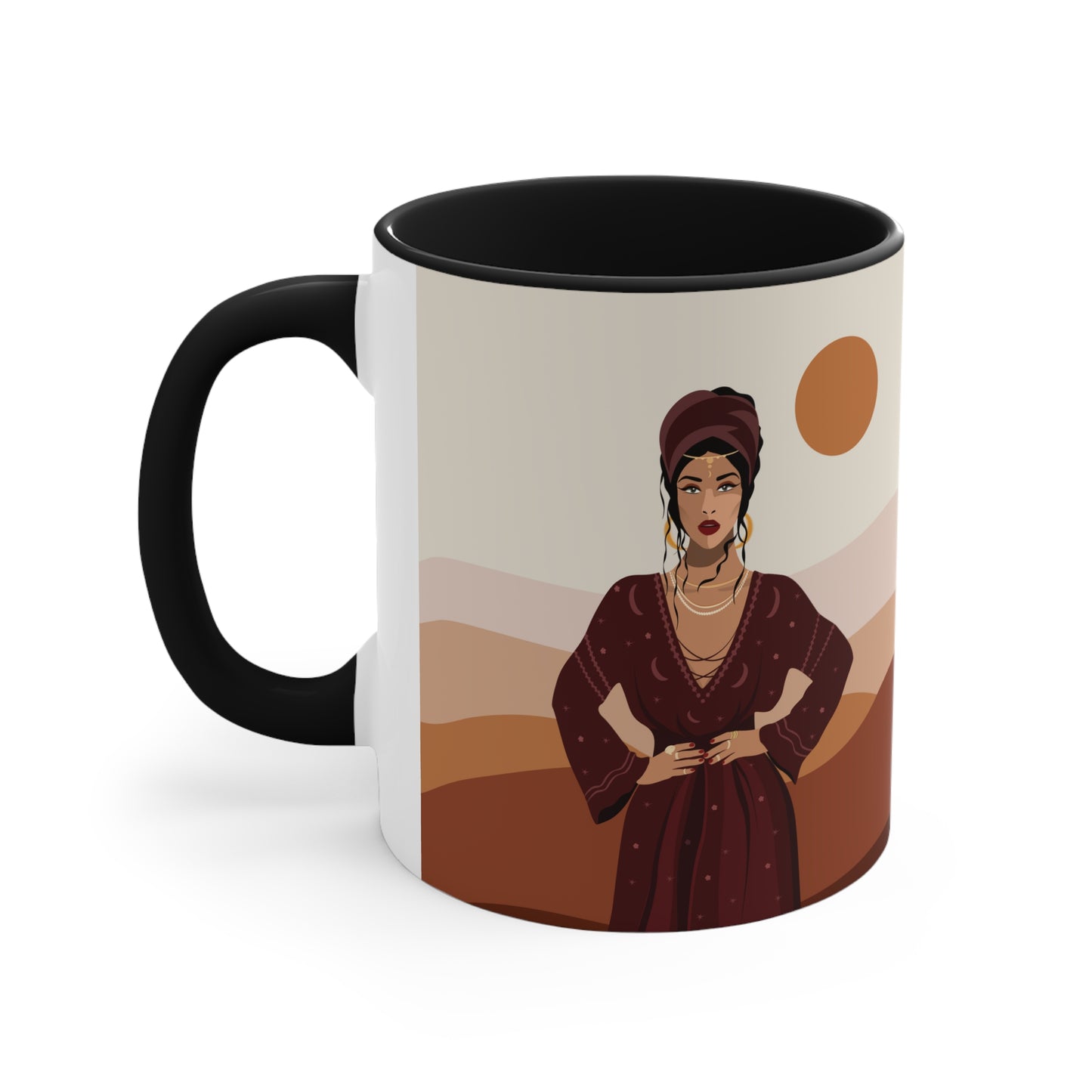 Sand Woman Desert Boho Style Art Accent Coffee Mug 11oz