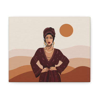 Sand Woman Desert Boho Style Art Canvas Aesthetic Canvas Gallery Wraps