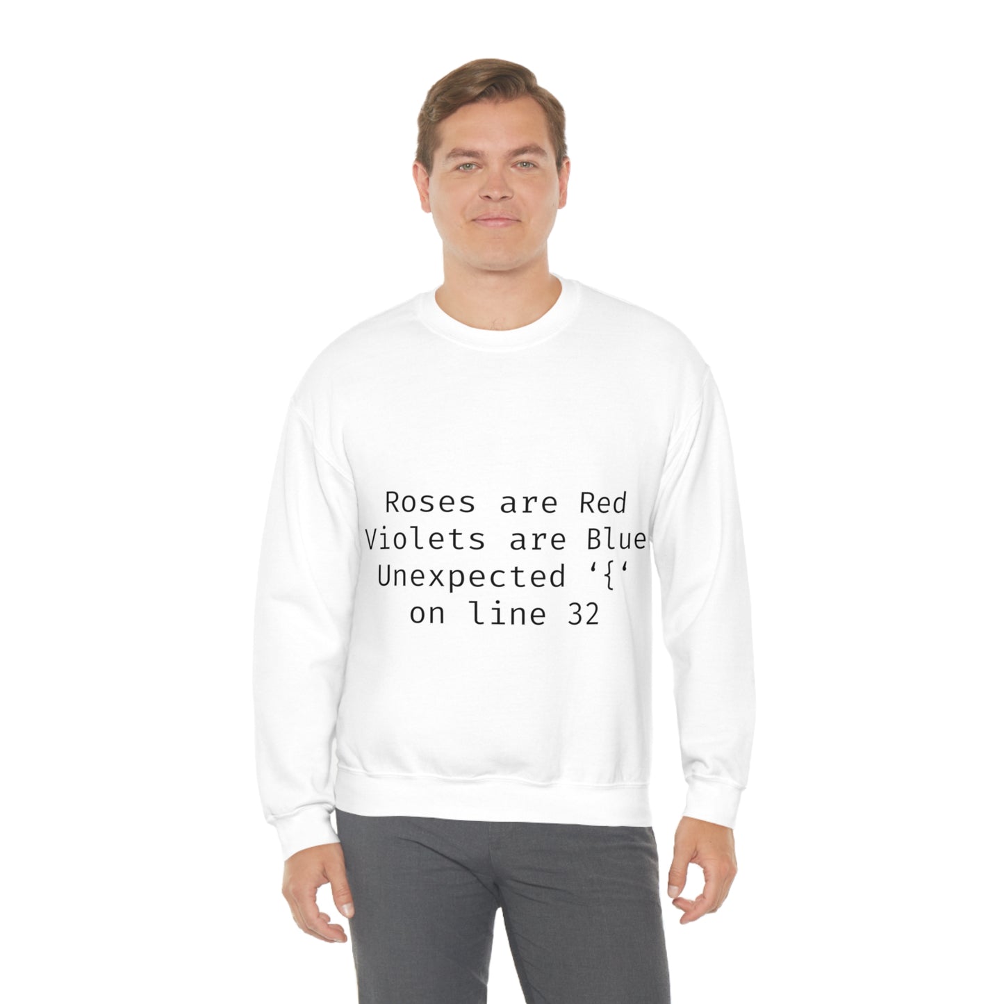 Roses are Red Programming IT for Computer Security Hackers Unisex Heavy Blend™ Crewneck Sweatshirt