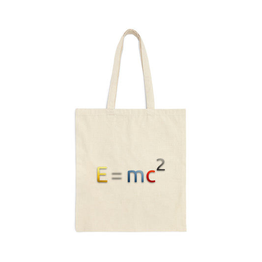 Albert Einstein Formula Theory of relativity E=mc2 Canvas Shopping Cotton Tote Bag