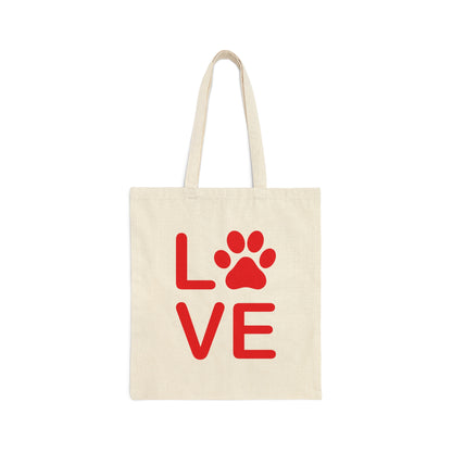 Paw Print Love Funny Cats Memes Canvas Shopping Cotton Tote Bag