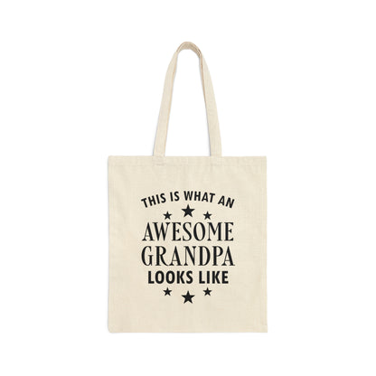 Awesome Grandpa Funny Slogan Sarcastic Quotes Canvas Shopping Cotton Tote Bag