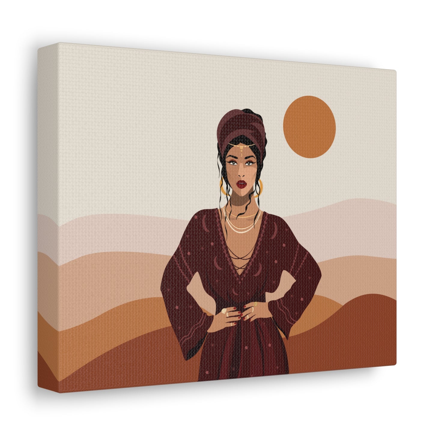 Sand Woman Desert Boho Style Art Canvas Aesthetic Canvas Gallery Wraps