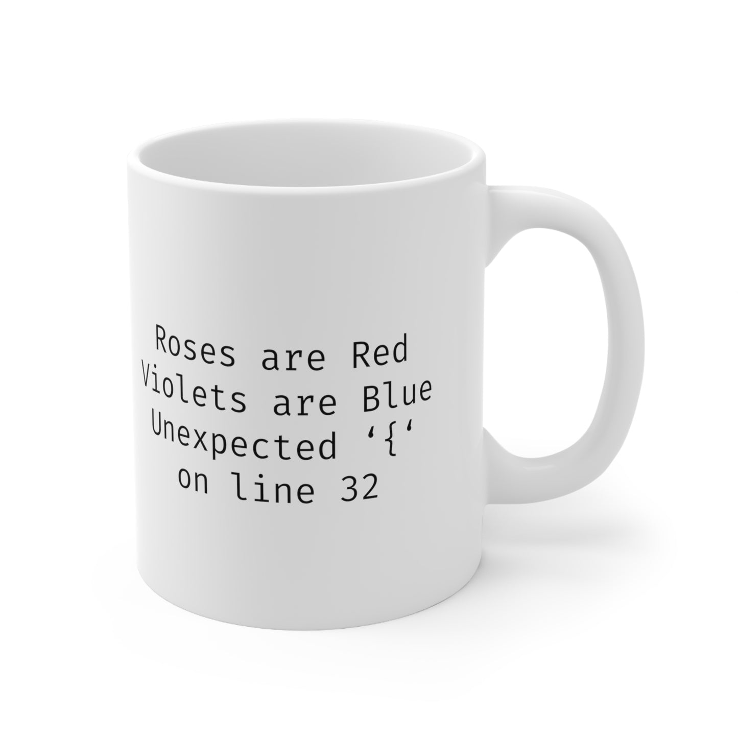 Roses are Red Programming IT for Computer Security Hackers Ceramic Mug 11oz