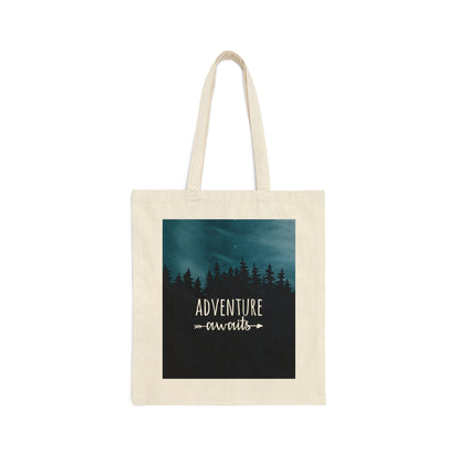 Adventure Awaits Art Vacation Landscape Explore Canvas Shopping Cotton Tote Bag