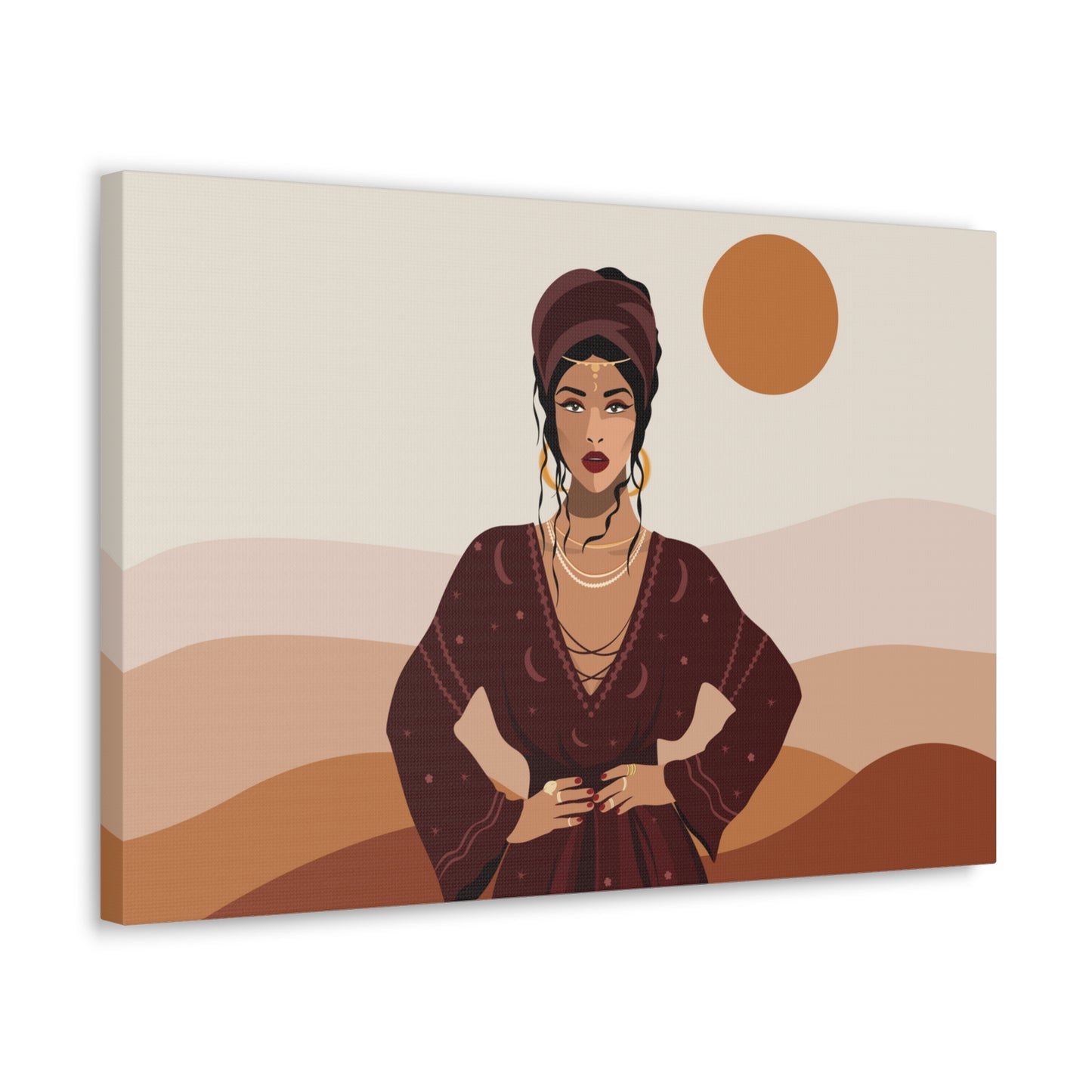 Sand Woman Desert Boho Style Art Canvas Aesthetic Canvas Gallery Wraps