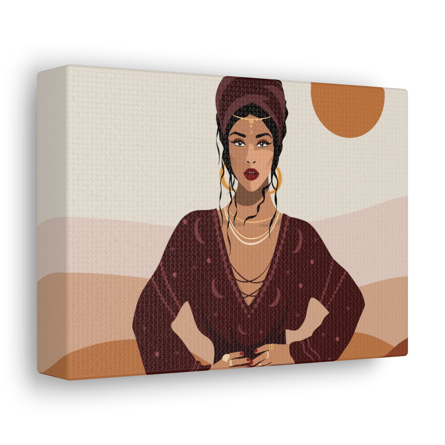 Sand Woman Desert Boho Style Art Canvas Aesthetic Canvas Gallery Wraps