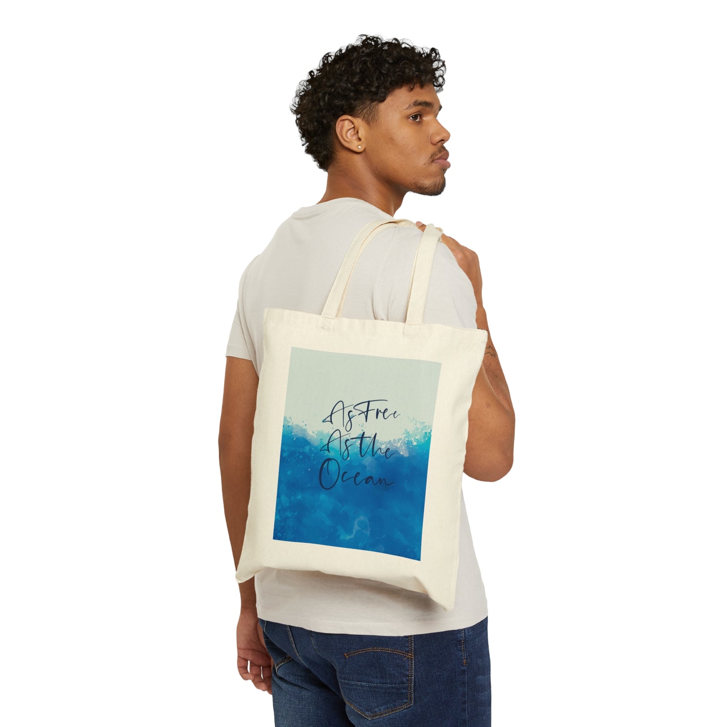 As Free As The Ocean Relationship Quotes Canvas Shopping Cotton Tote Bag