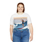 Serenity by the Sea Woman Surfing Art Unisex Jersey Short Sleeve T-Shirt