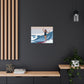 Serenity by the Sea Woman Surfing Art Canvas Aesthetic Canvas Gallery Wraps