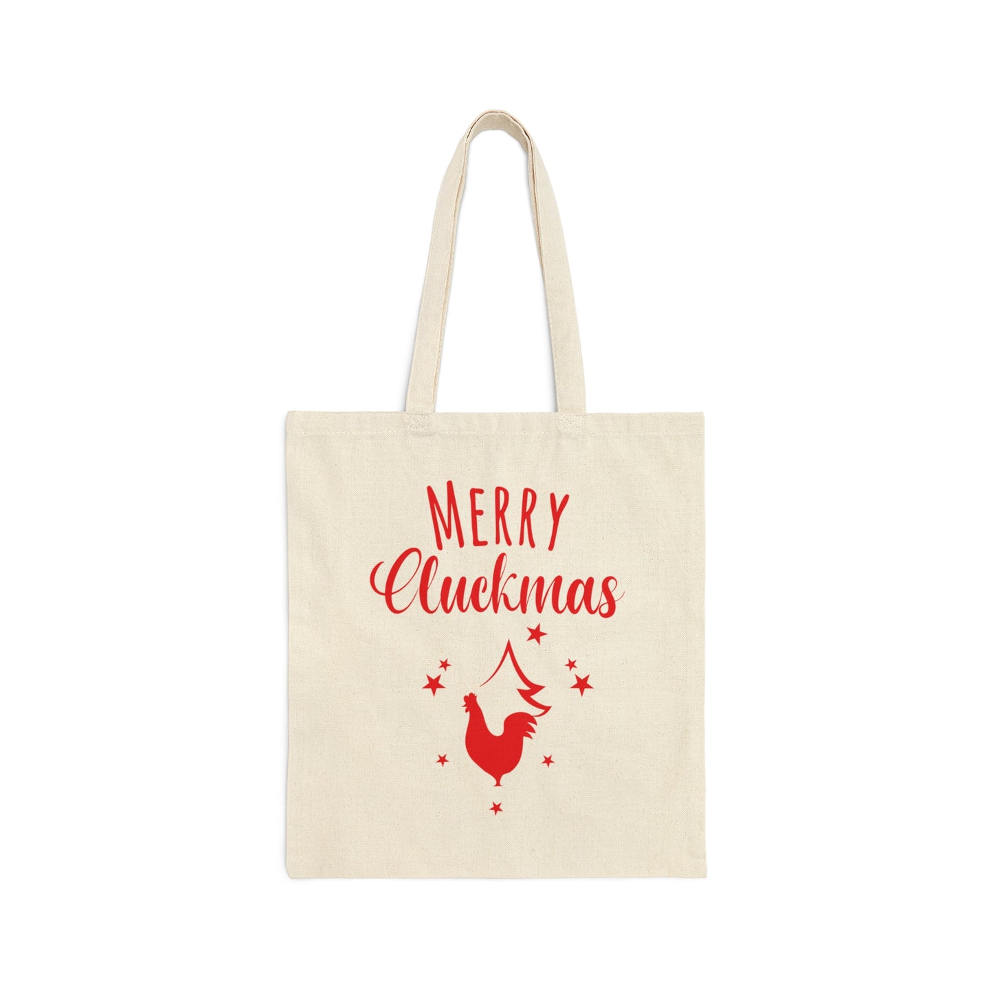 Merry Cluckmas Happy New Year Christmas Quotes Canvas Shopping Cotton Tote Bag