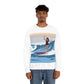 Serenity by the Sea Woman Surfing Art Unisex Heavy Blend™ Crewneck Sweatshirt