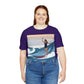 Serenity by the Sea Woman Surfing Art Unisex Jersey Short Sleeve T-Shirt