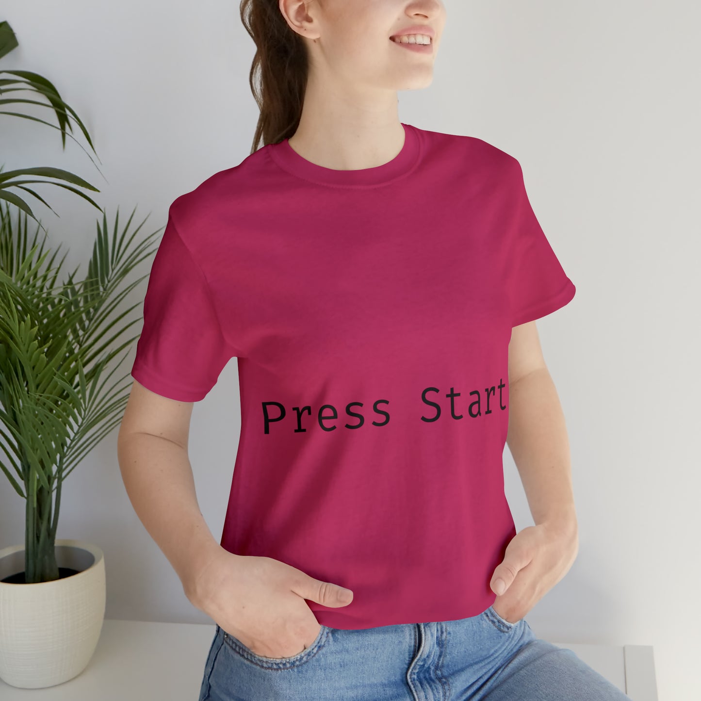 Press Start Programming IT for Computer Security Hackers Unisex Jersey Short Sleeve T-Shirt