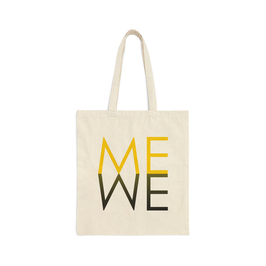 Me We Reflection Typography Romantic Motivation Slogan Canvas Shopping Cotton Tote Bag