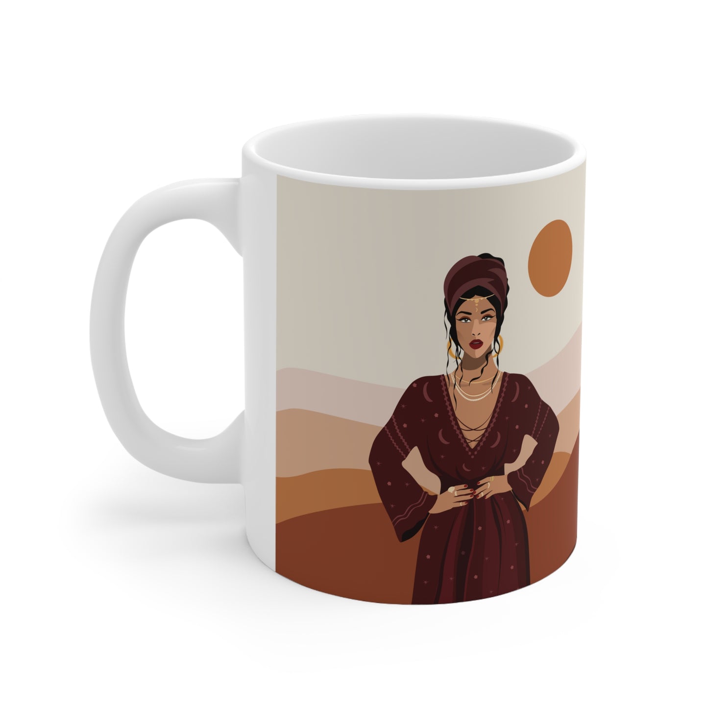 Sand Woman Desert Boho Style Art Ceramic Mug 11oz