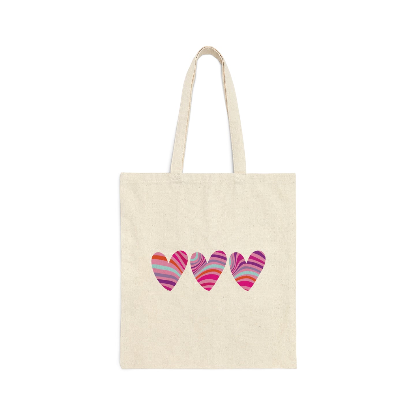 Love Pattern Modern Romantic Heart Canvas Shopping Cotton Tote Bag