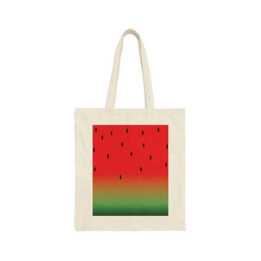 Watermelon Seeds Background Fruit Pattern Canvas Shopping Cotton Tote Bag