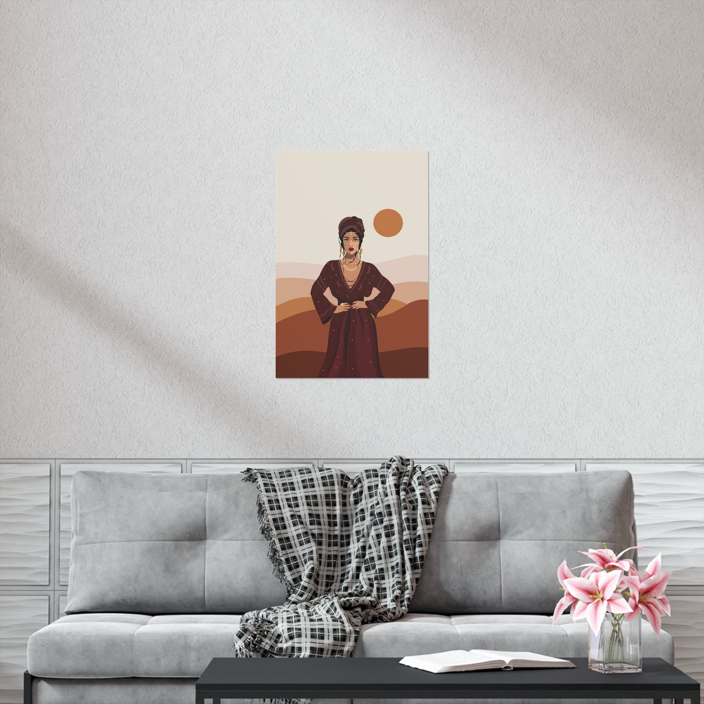 Sand Woman Desert Boho Style Art Classic Premium Matte Vertical Posters