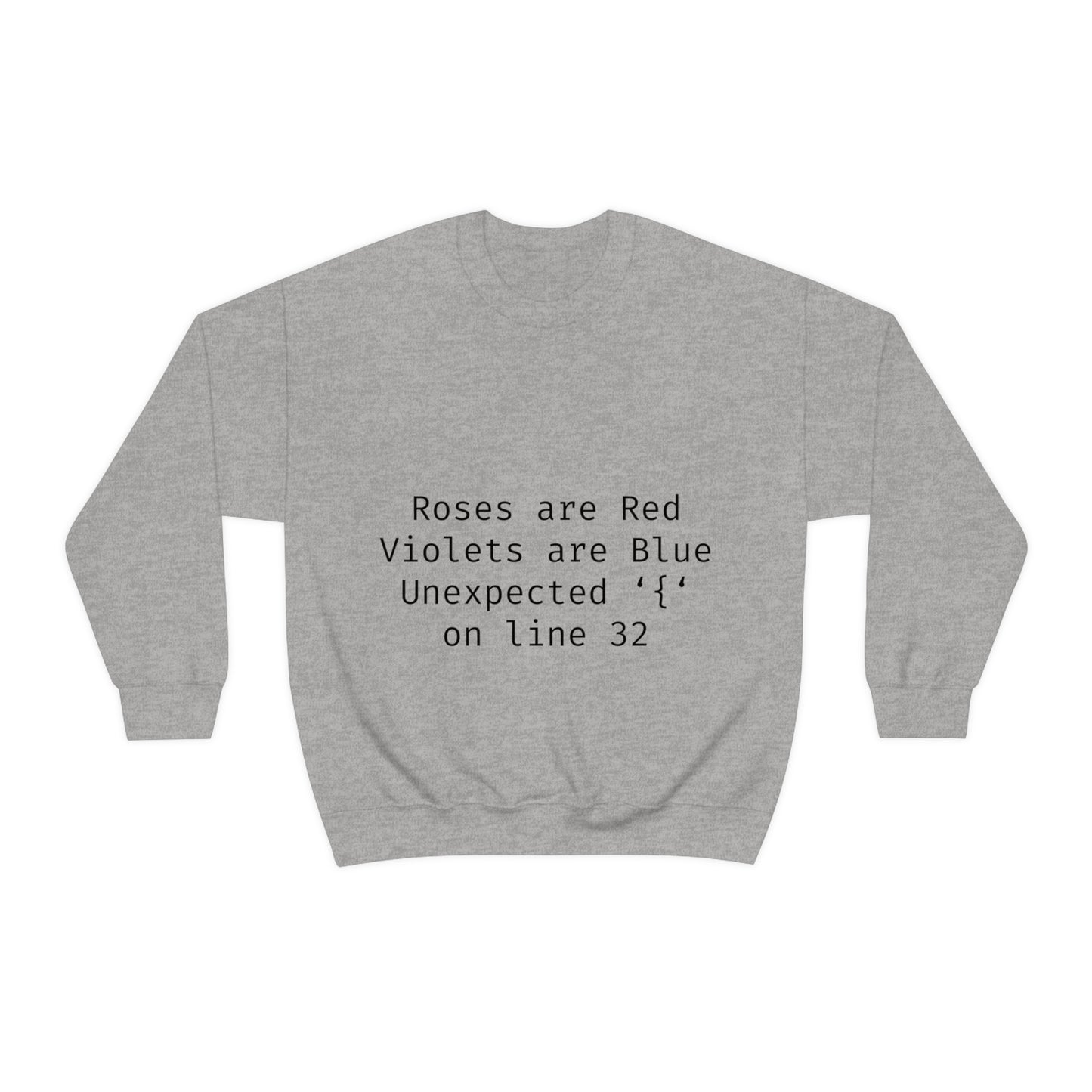 Roses are Red Programming IT for Computer Security Hackers Unisex Heavy Blend™ Crewneck Sweatshirt