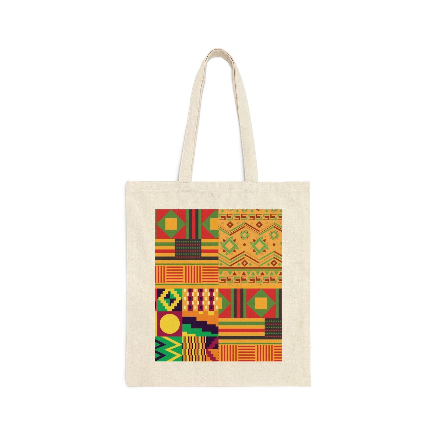 Patchwork Pattern Quilting Abstract Traditional Design Canvas Shopping Cotton Tote Bag