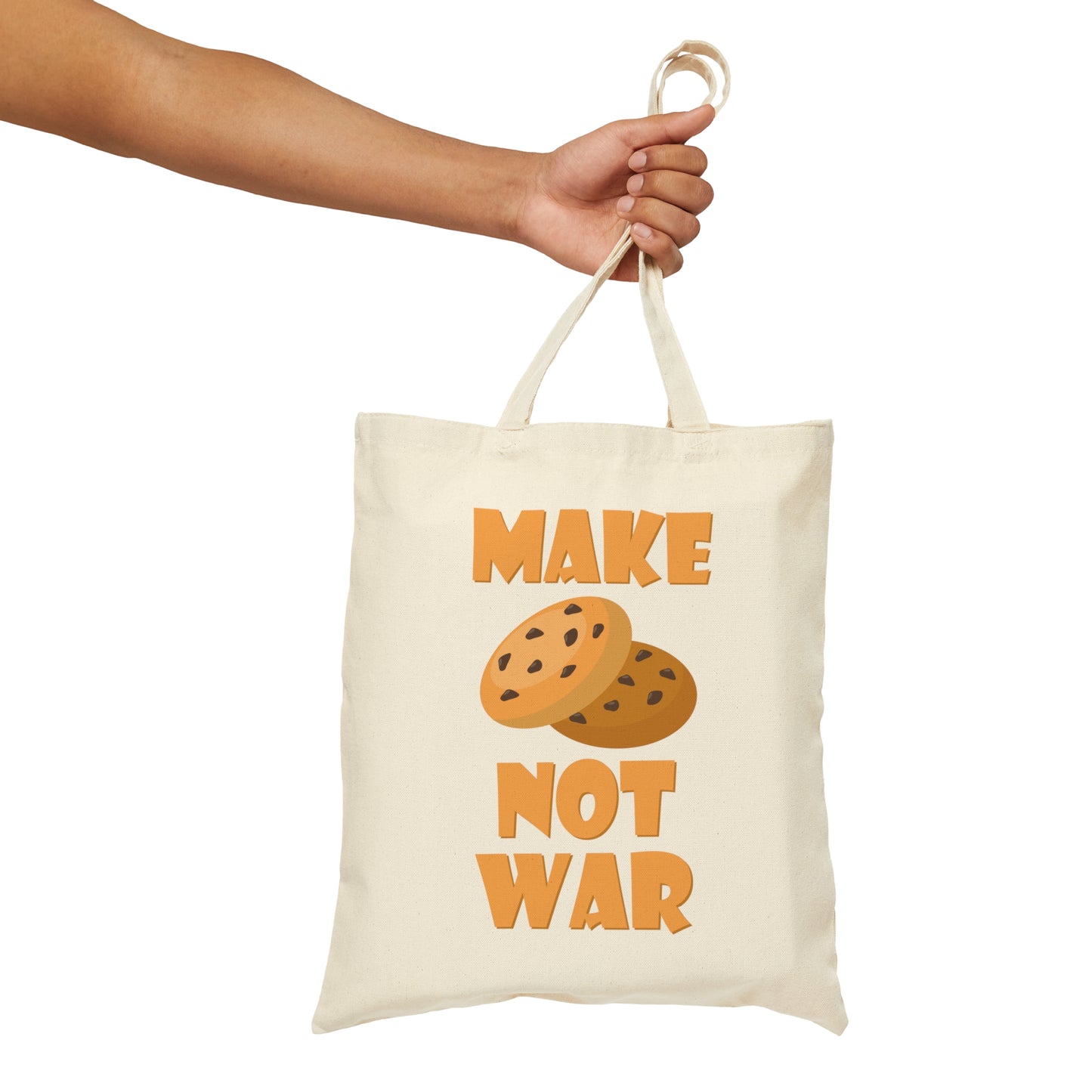 Make Oatmeal Cookies Lover Not War Christmas Canvas Shopping Cotton Tote Bag