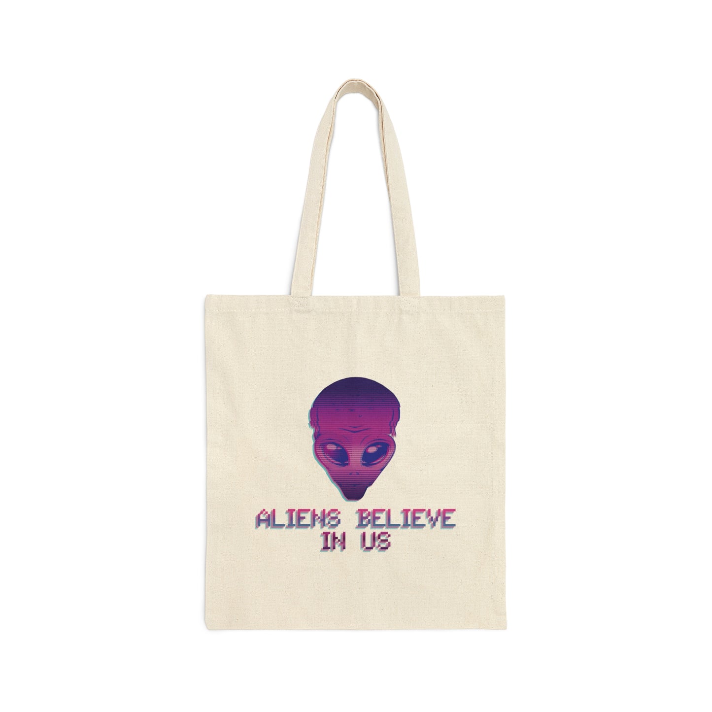 Aliens Believe In Us UFO TV Series Canvas Shopping Cotton Tote Bag