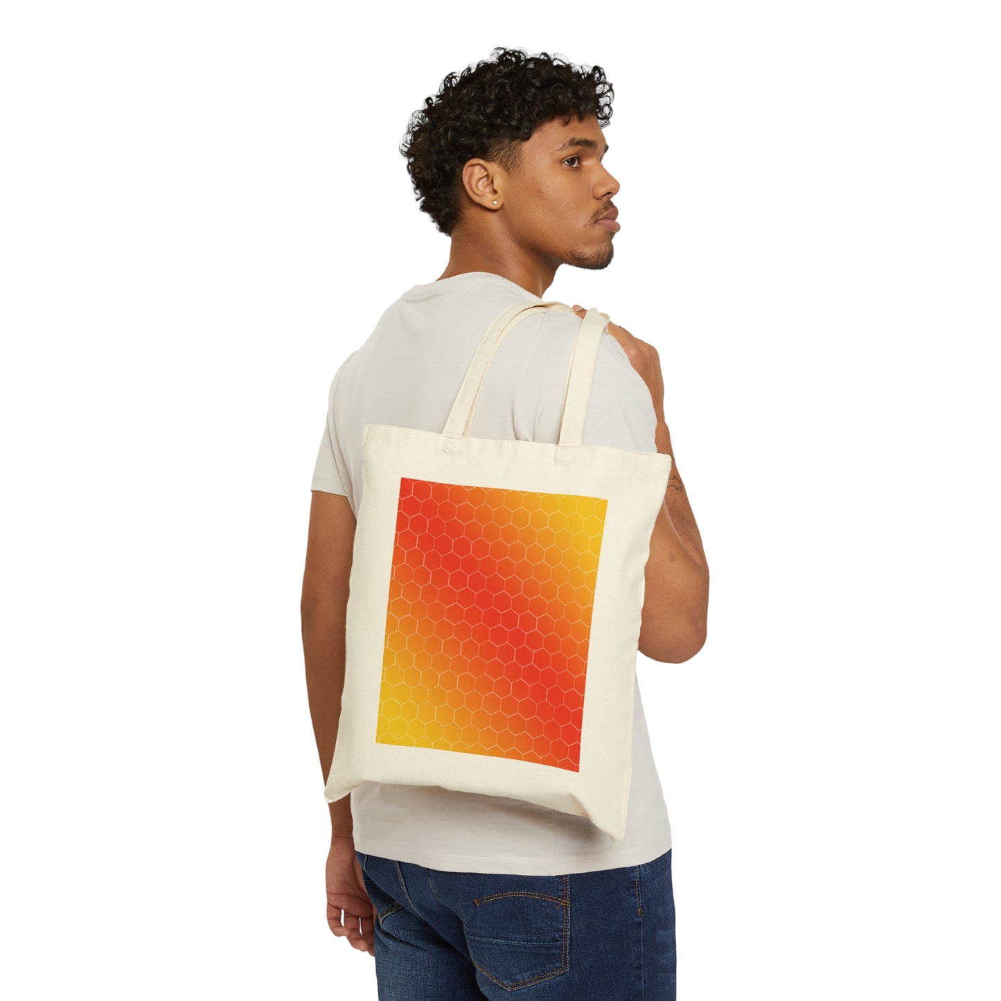 Bee  Honeycomb Honey  Nature Lovers Canvas Shopping Cotton Tote Bag