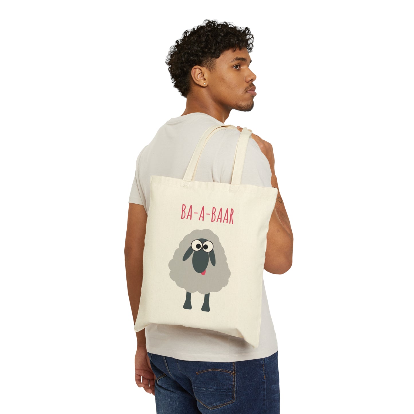 Party Holiday Sheep Bar Alcohol Lovers Canvas Shopping Cotton Tote Bag