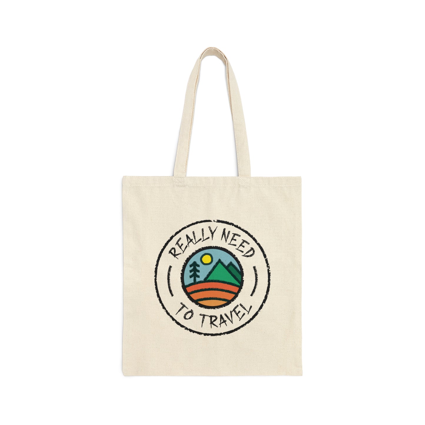 Really Need to Travel Vacation Landscape Explore Canvas Shopping Cotton Tote Bag