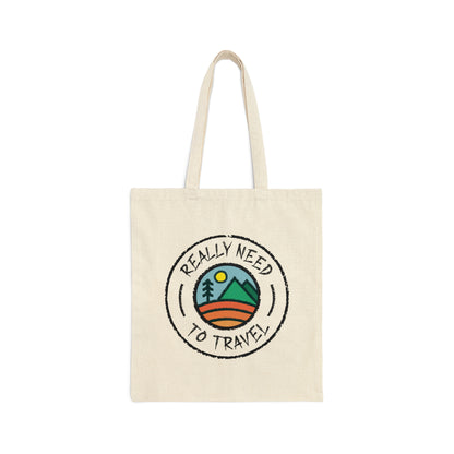 Really Need to Travel Vacation Landscape Explore Canvas Shopping Cotton Tote Bag