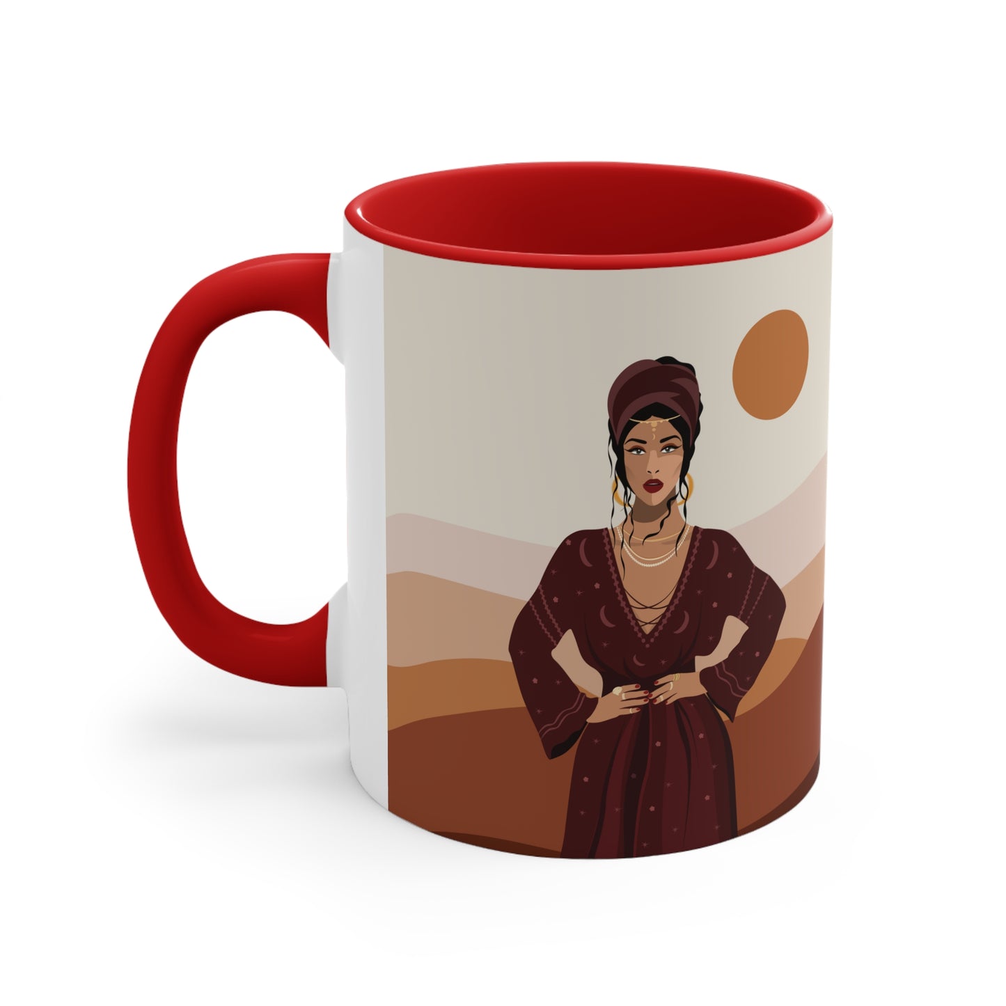 Sand Woman Desert Boho Style Art Accent Coffee Mug 11oz