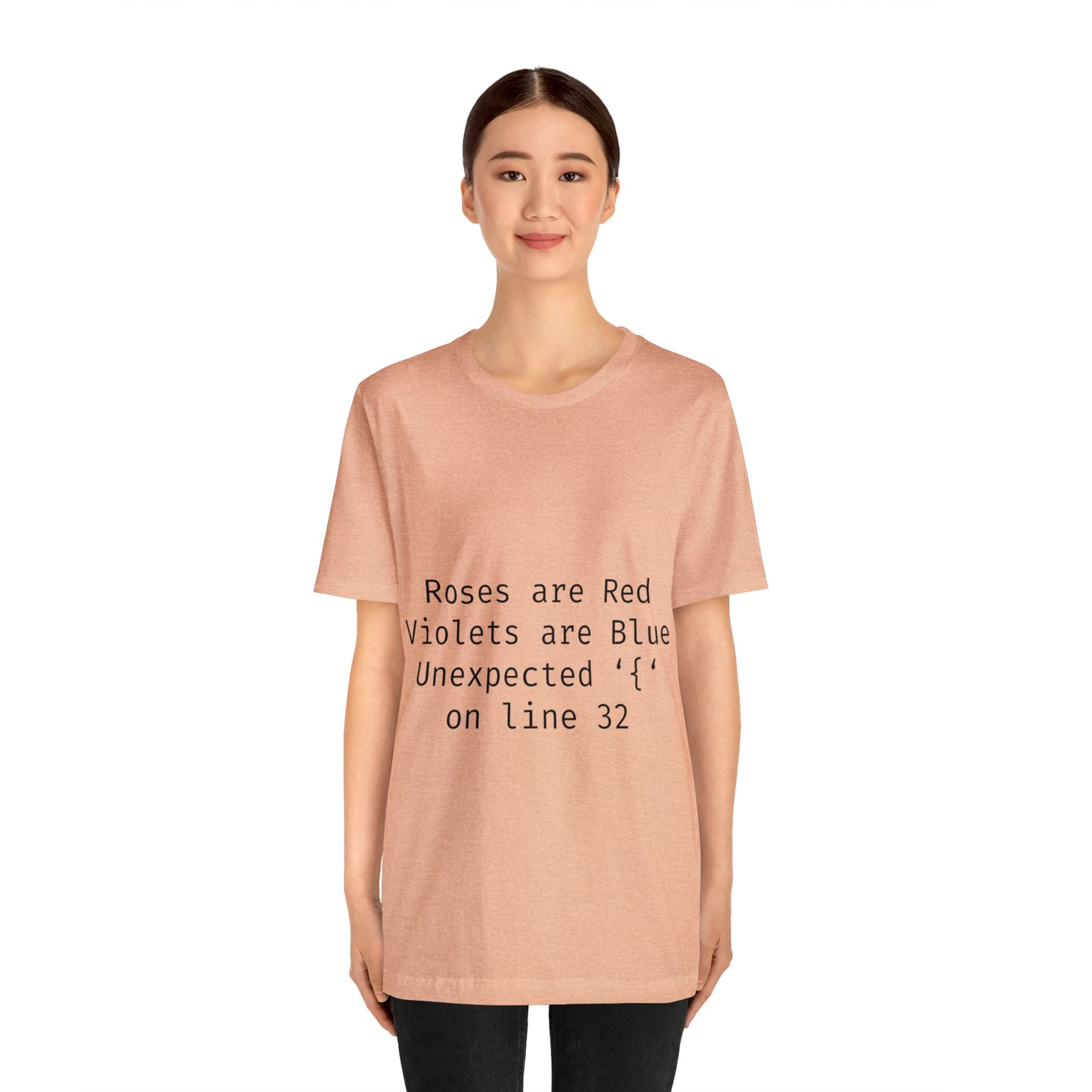 Roses are Red Programming IT for Computer Security Hackers Unisex Jersey Short Sleeve T-Shirt