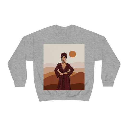 Sand Woman Desert Boho Style Art Unisex Heavy Blend™ Crewneck Sweatshirt