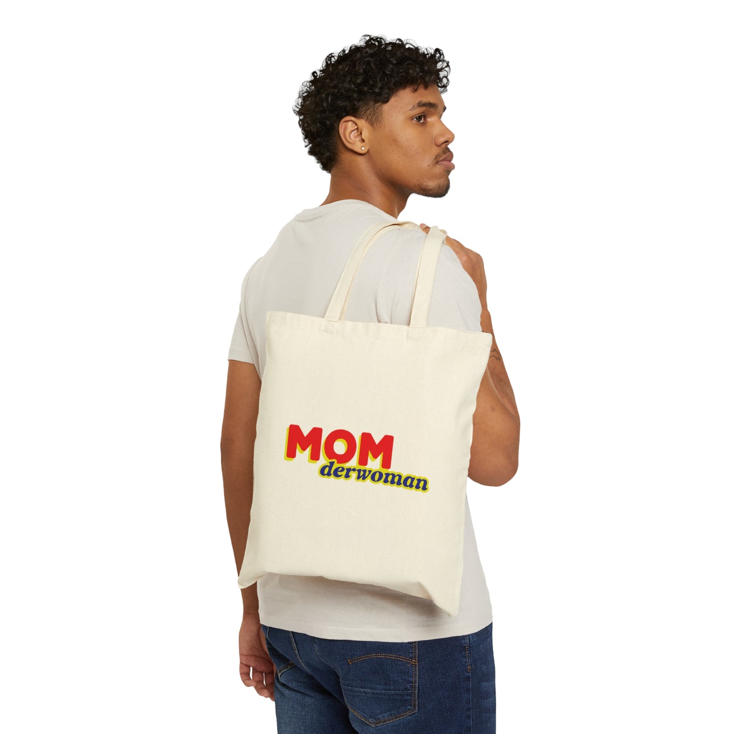 Super Mom MomderWoman Family Canvas Shopping Cotton Tote Bag