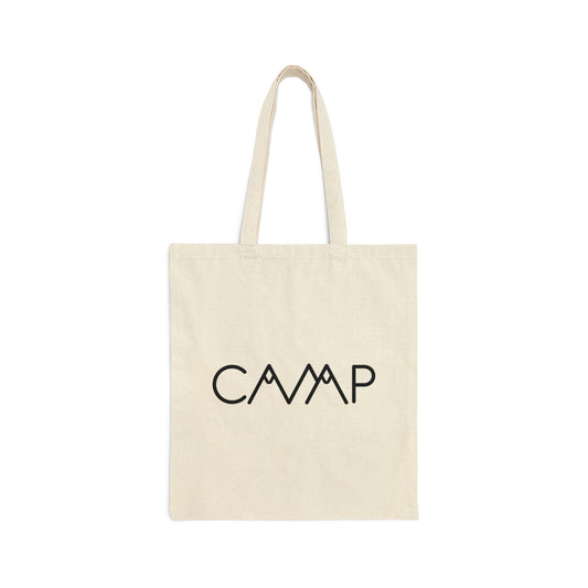 Camping Typography Minimal Art Canvas Shopping Cotton Tote Bag