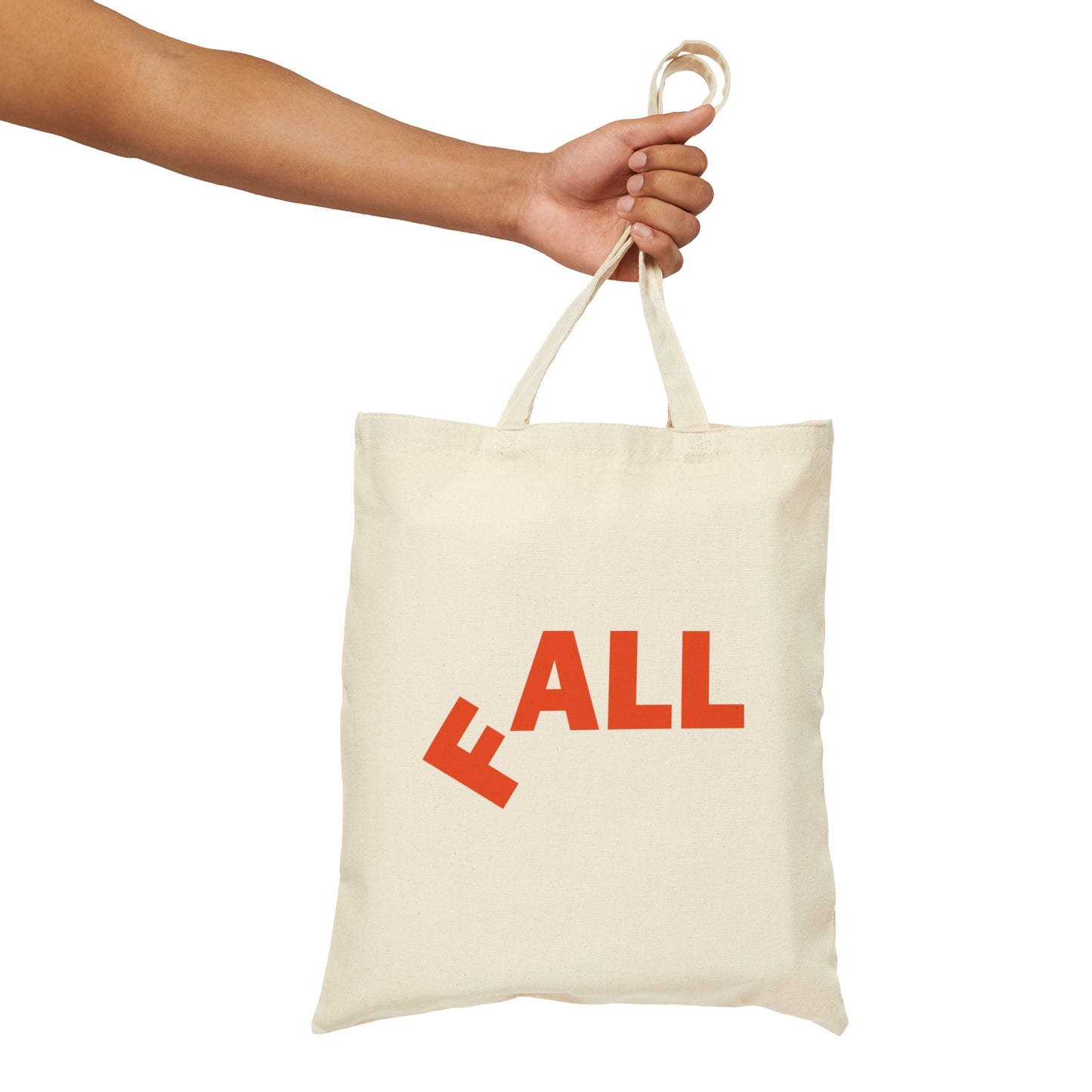 Fall Typography Leaf Fall Falling Autumn Canvas Shopping Cotton Tote Bag