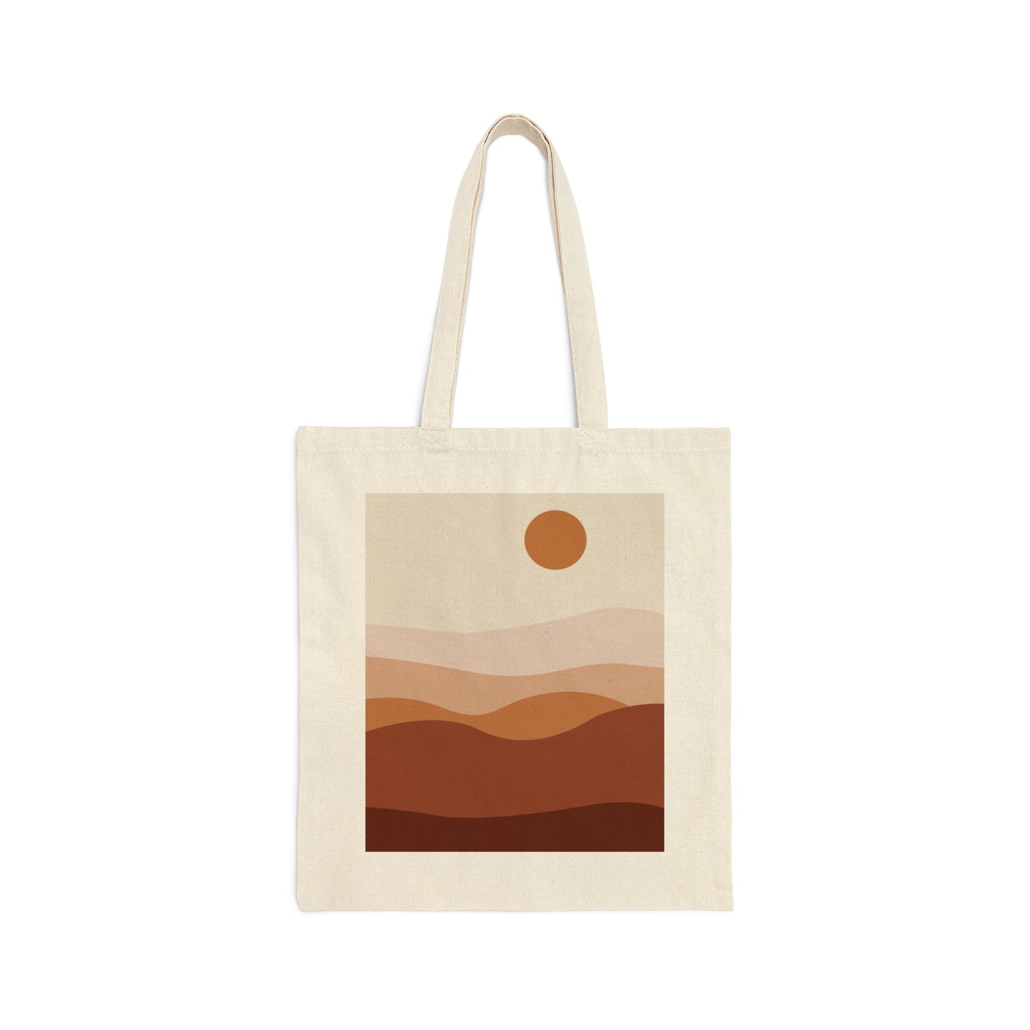 Landscape Desert Orange Sand Abstract Nature Modern Art Aesthetics Canvas Shopping Cotton Tote Bag