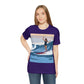 Serenity by the Sea Woman Surfing Art Unisex Jersey Short Sleeve T-Shirt