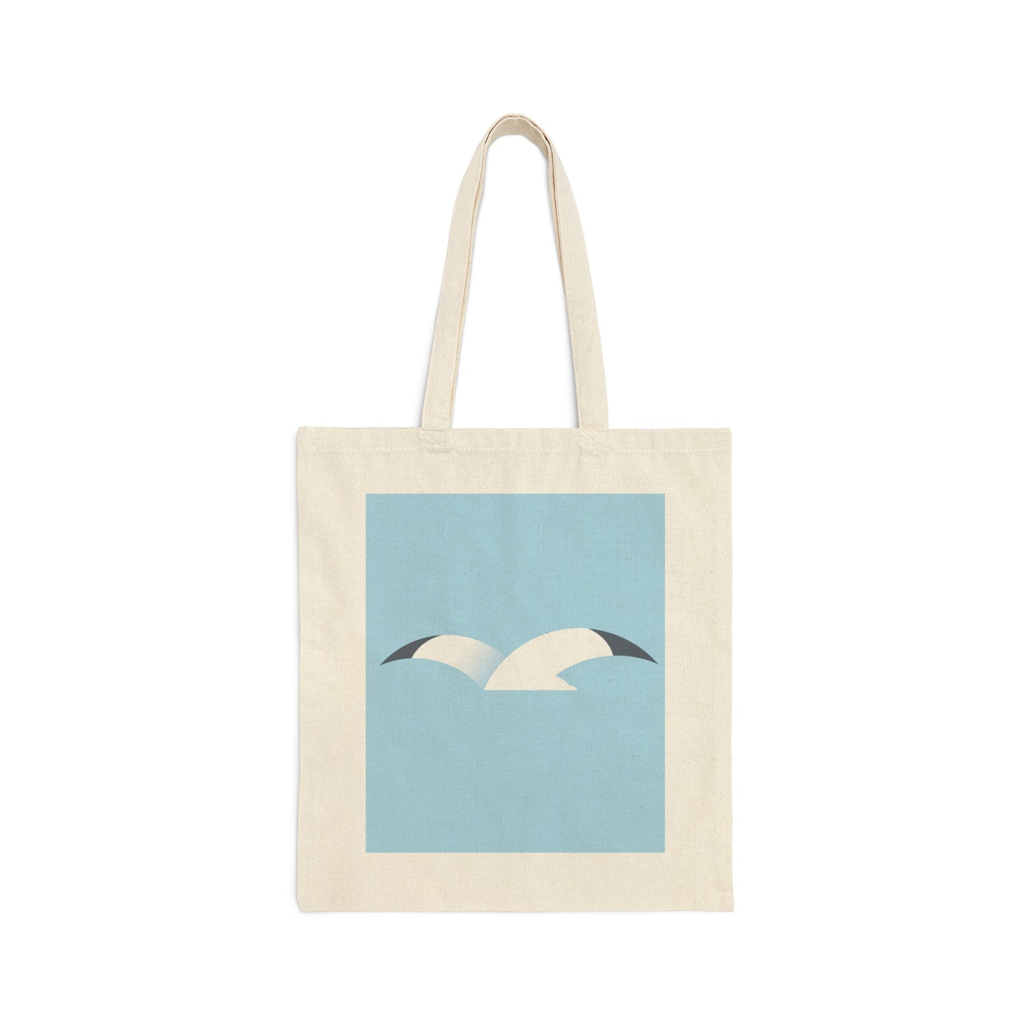 Seagull Flying Bird Minimal Abstract Art Aesthetic Canvas Shopping Cotton Tote Bag