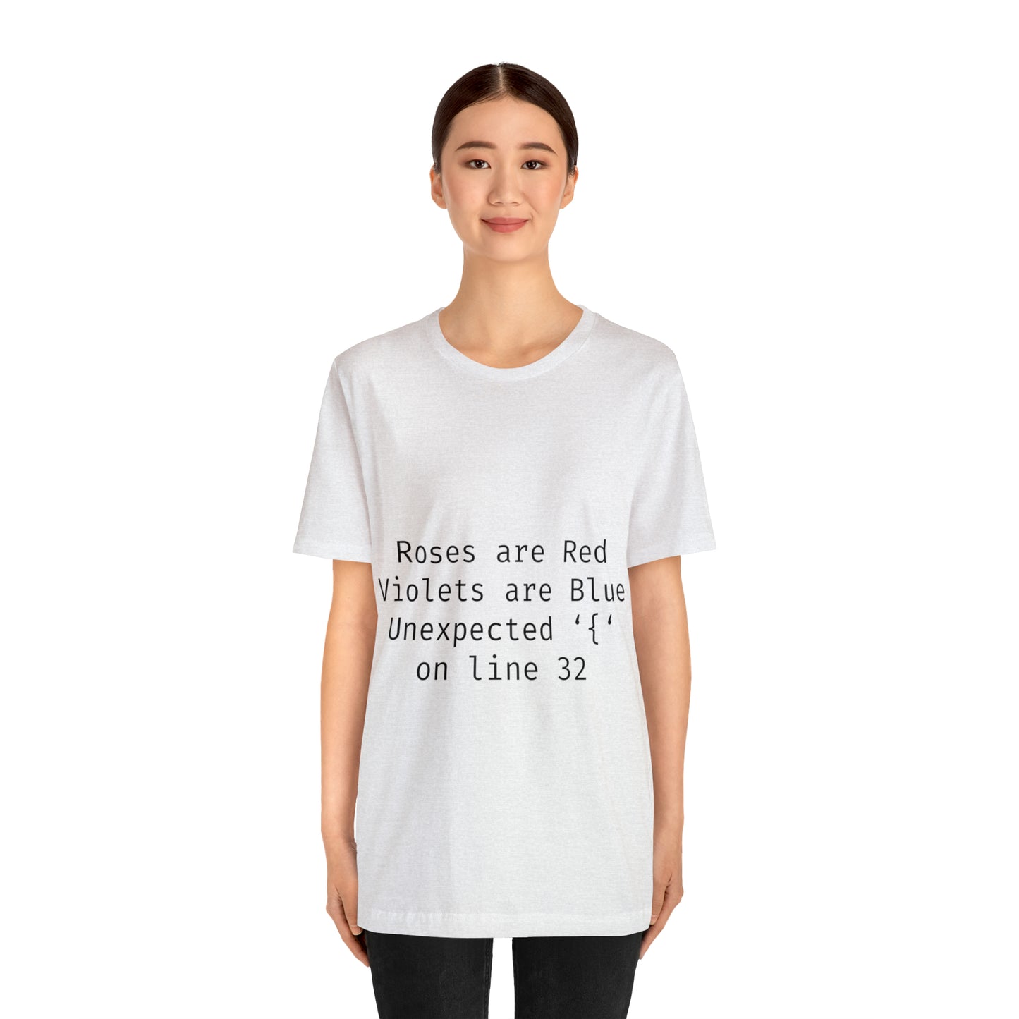 Roses are Red Programming IT for Computer Security Hackers Unisex Jersey Short Sleeve T-Shirt