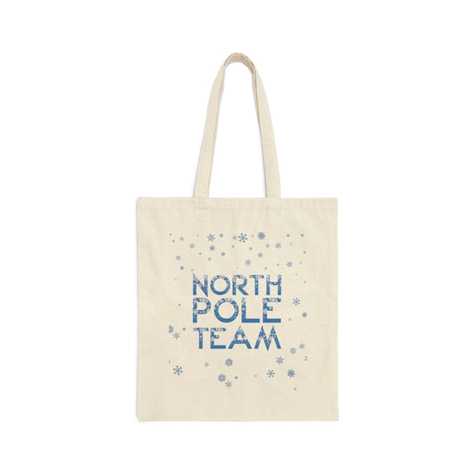 North Pole Team Winter Lovers Snowflake Canvas Shopping Cotton Tote Bag
