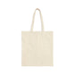 Winter Frost Snowflake Blue Slogan Canvas Shopping Cotton Tote Bag