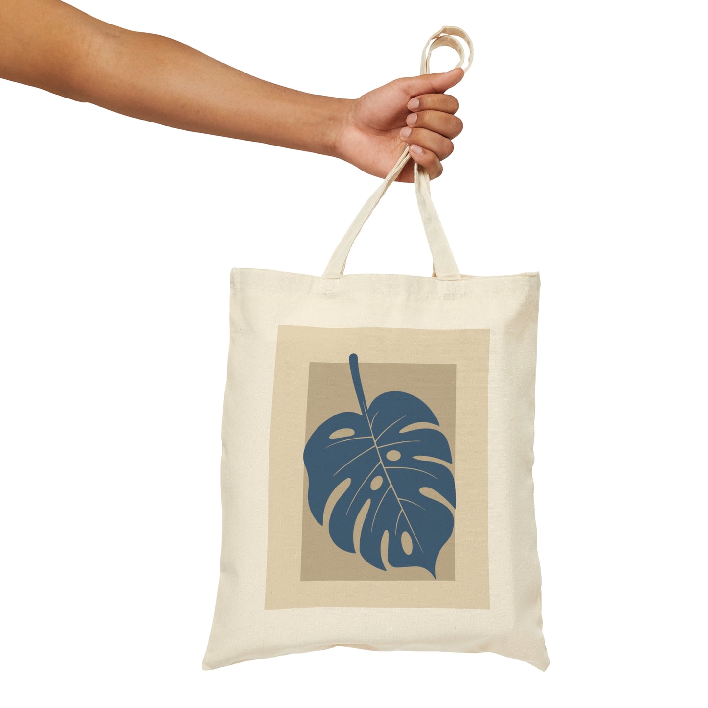 Monstera Leaf Modern Minimal Art Plant Canvas Shopping Cotton Tote Bag